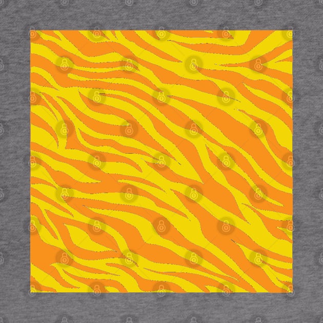 Tiger Print Two Toned Yellow by ValinaMoonCreations